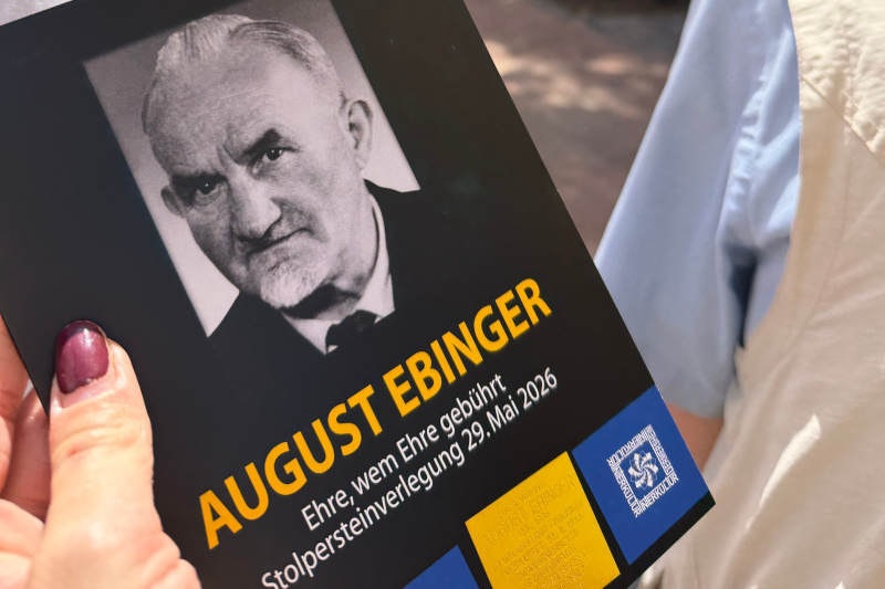 Erinnerung an die Opfer der NS-Zeit - August Ebinger